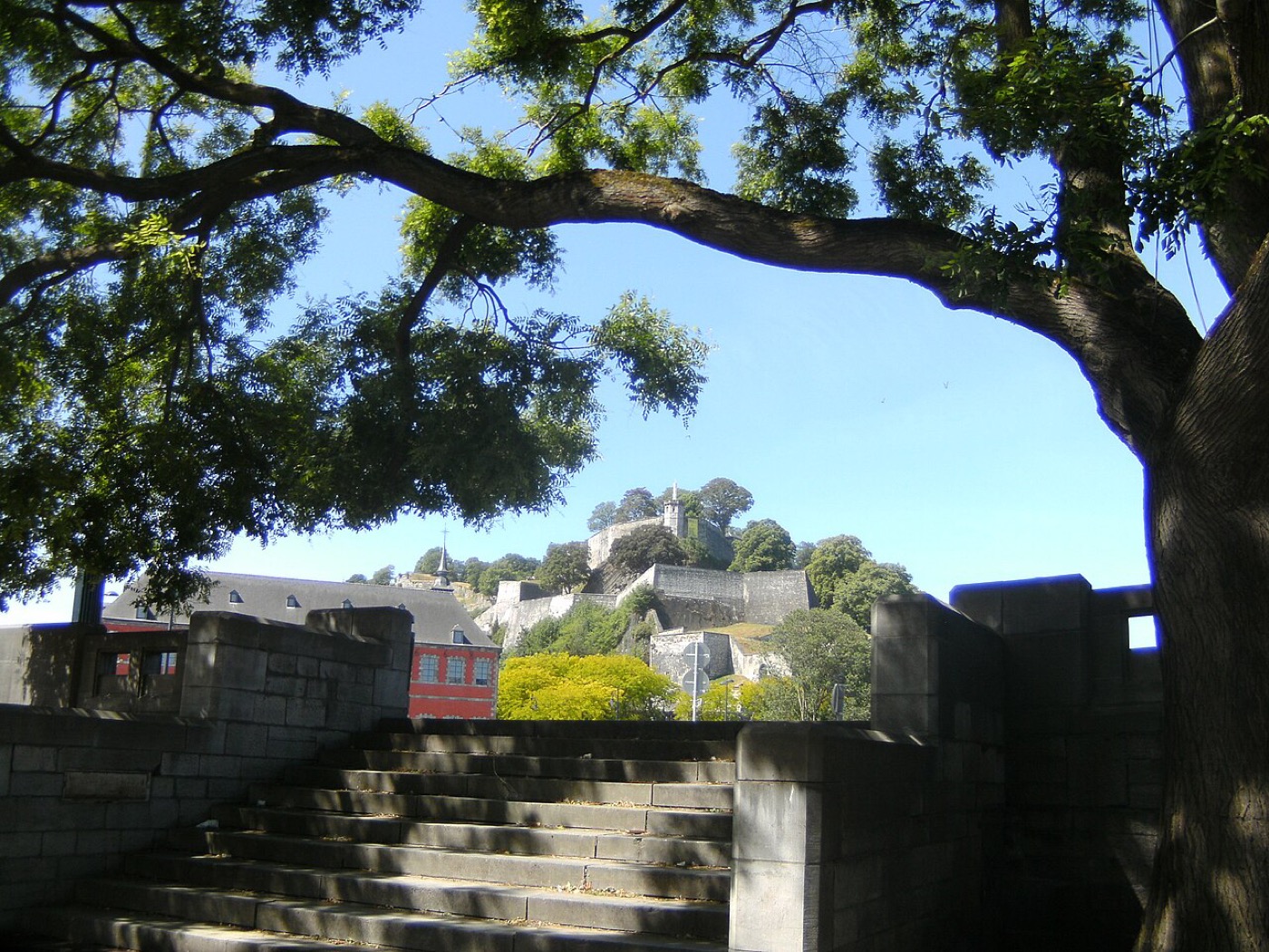 Citadelle de Namur au-dessus de la Meuse